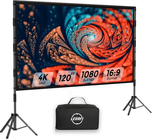 Beamerleinwand mit stativ - mit, 120