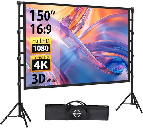 Beamer leinwand mit stativ - beamer, 150